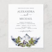 Papier Budget Montagne Rustique Mariage de verdure (Devant)