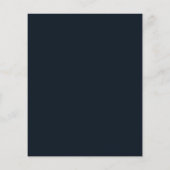 Papier Budget Moody Dark Floral Navy Blue Gold Mariage (Dos)