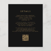 Papier Budget Moody Floral Purple Gold QR Code Mariage (Dos)