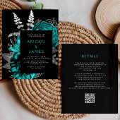 Papier Budget Moody Floral Turquoise Silver QR Code Maria