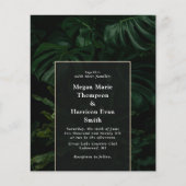Papier Budget Moody Tropical Monstera Faire-part de maria (Devant)