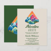 Papier Budget Mountain Adventure Attend le Baby shower (Devant / Derrière)