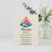 Papier Budget Mountain Adventure Attend le Baby shower (Debout devant)