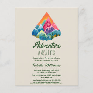Papier Budget Mountain Adventure Attend le Baby shower