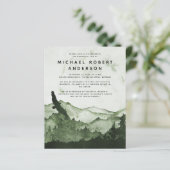 Papier Budget Mountain Célébration de la vie Invitation (Debout devant)