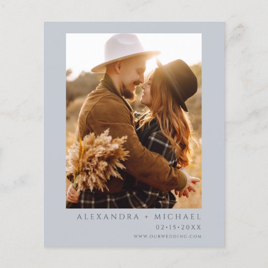 Papier Budget Mountain Rustic Photo Greenery Mariage (Dos)