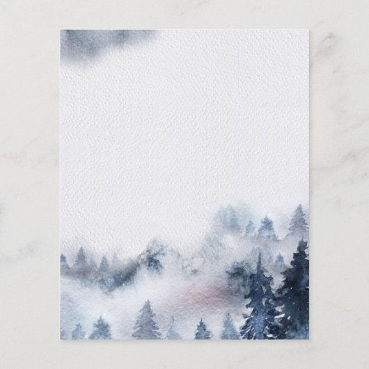 Papier Budget Mountain Rustic violet Faire-part de mariag (Dos)