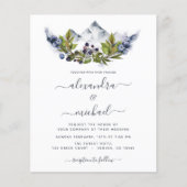 Papier Budget Mountain Rustic Watercolor Mariage (Devant)