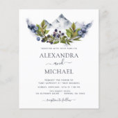 Papier Budget Mountain Rustic Watercolor Mariage (Devant)