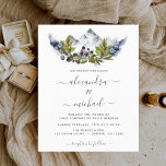 Papier Budget Mountain Rustic Watercolor Mariage<br><div class="desc">Budget Mountain Rustic Outdoor Berries and Greenery Aquarelle Printemps Mariage Dusty Bleu et vert Elégant et moderne Invitations sur arrière - plan blanc - comprend belle et élégante typographie de script avec feuilles botaniques modernes et verdure pour la célébration spéciale de mariage.</div>