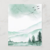 Papier Budget Mountain Rustic Watercolor Mariage (Dos)