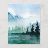 Papier Budget Mountains Lake Faire-part de mariage (Dos)