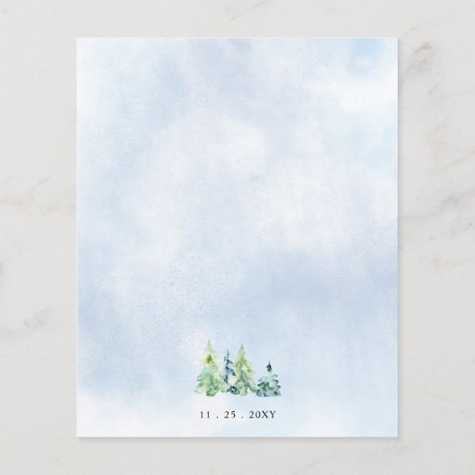 Papier Budget Mountains Pine Mariage Invitations (Dos)