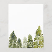 Papier Budget Mountains Pine Répétition Dîner Invitation (Dos)