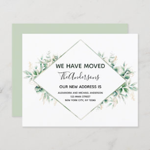 Papier Budget Moving Announcement Eucalyptus Greenery