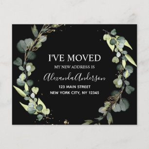 Papier Budget Moving Announcement Eucalyptus Greenery