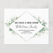 Papier Budget Moving Announcement Eucalyptus Greenery (Devant)