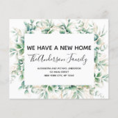 Papier Budget Moving Announcement Eucalyptus Greenery (Devant)