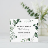 Papier Budget Moving Announcement Eucalyptus Greenery (Debout devant)