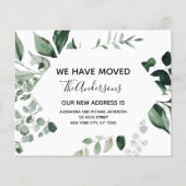 Papier Budget Moving Announcement Eucalyptus Greenery (Devant)