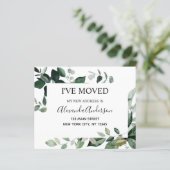 Papier Budget Moving Announcement Eucalyptus Greenery (Debout devant)