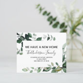 Papier Budget Moving Announcement Eucalyptus Greenery (Debout devant)