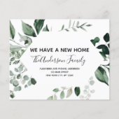 Papier Budget Moving Announcement Eucalyptus Greenery (Devant)