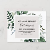 Papier Budget Moving Announcement Eucalyptus Greenery (Devant / Derrière)