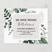 Papier Budget Moving Announcement Eucalyptus Greenery (Devant)
