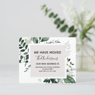 Papier Budget Moving Announcement Eucalyptus Greenery