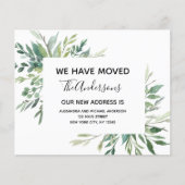 Papier Budget Moving Announcement Eucalyptus Greenery (Devant)