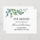 Papier Budget Moving Faire-part Printemps vert (Devant / Derrière)