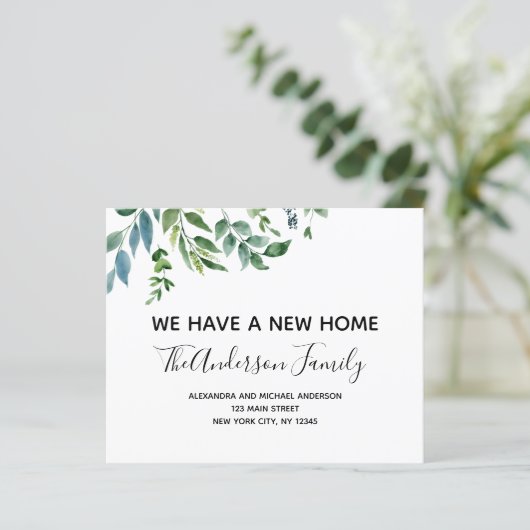 Papier Budget Moving Faire-part Printemps vert (Debout devant)