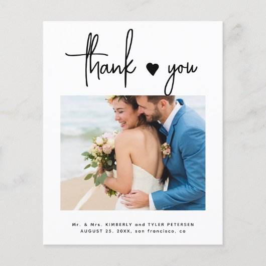 Papier Budget multi photo moderne simple mariage simple m (Devant)
