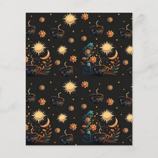 Papier Budget Mystical Black Gold Celestial Stars Mariage (Dos)