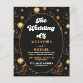 Papier Budget Mystical Black Gold Celestial Stars Mariage (Devant)