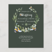 Papier BUDGET Nature Aime Abeilles Verdure Mariage Invite (Devant)