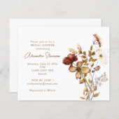 Papier Budget Nature Fleurs Nuptiale Douche Invitation (Devant / Derrière)