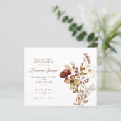 Papier Budget Nature Fleurs Nuptiale Douche Invitation (Debout devant)