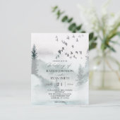 Papier Budget Nature Forêt & Oiseaux Mariage (Debout devant)