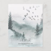 Papier Budget Nature Forêt & Oiseaux Mariage (Dos)