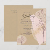 Papier BUDGET Naturel Terre Russe Mariage de automne Wood (Devant / Derrière)