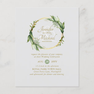 Papier BUDGET Natures Love verdure Mariage de couronne