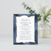 Papier Budget Nautique Fête des mariées d'aquarelle bleu  (Debout devant)