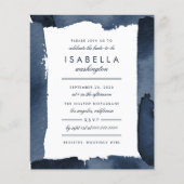 Papier Budget Nautique Fête des mariées d'aquarelle bleu  (Devant)