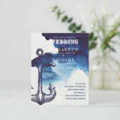 Papier BUDGET Nautique Voile Destination Mariage Invitati (Debout devant)