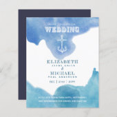 Papier BUDGET Nautique Voile Destination Mariage Invitati (Devant / Derrière)
