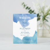Papier BUDGET Nautique Voile Destination Mariage Invitati (Debout devant)
