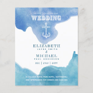 Papier BUDGET Nautique Voile Destination Mariage Invitati