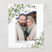 Papier Budget Navy Blue Eucalyptus Photo Enregistrer la d (Devant)